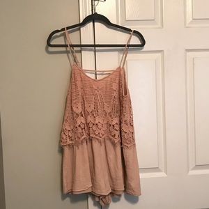 American Eagle Crochet Romper